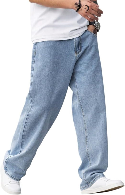 Baggy Jeans for Men Y2K Streetwear Vintage Wide Leg Loose Fit
