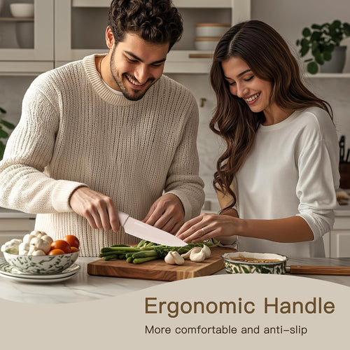 Astercook Knife Set, 13 Pieces Kitchen Knives Set with Healthy Anti-Rust Coating